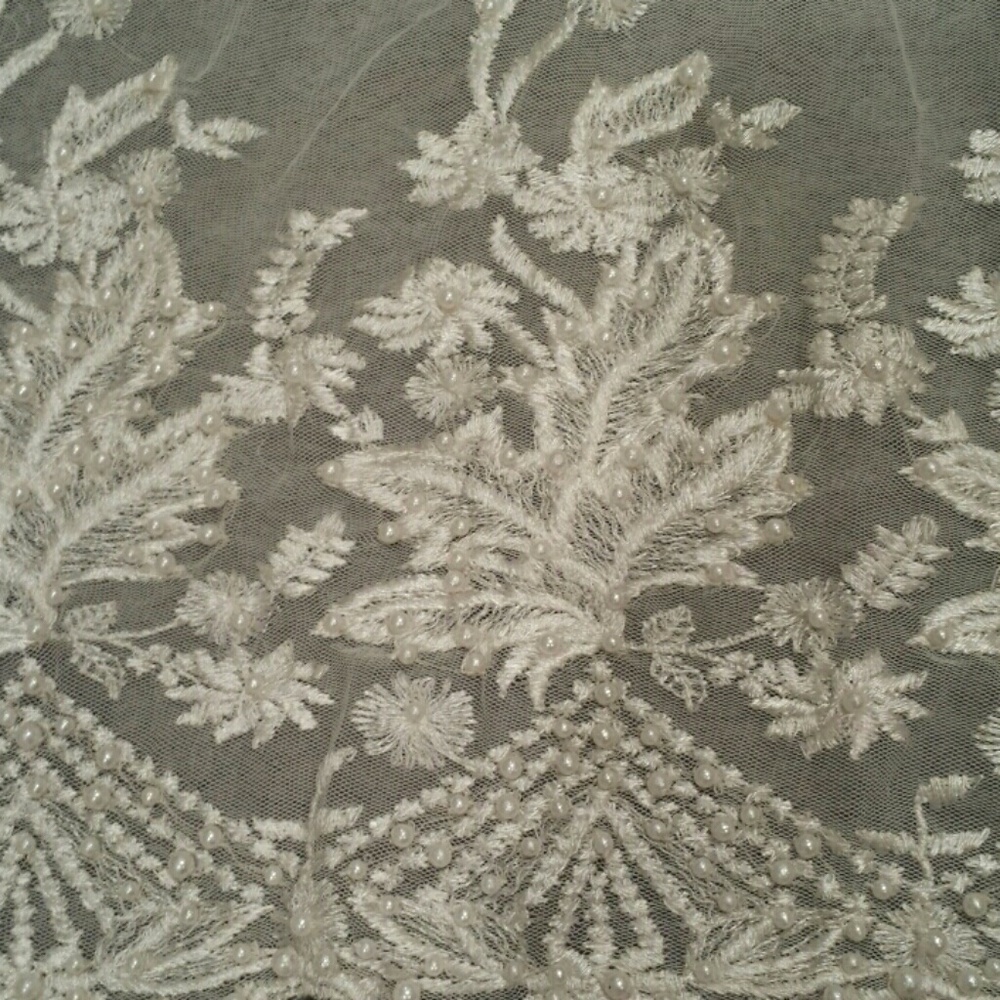 Pearl and embroidery jacket